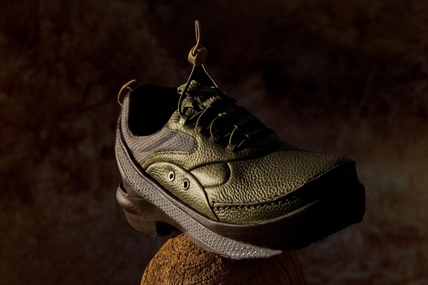 Kiko Kostadinov x Crocs VAALS Kelp olive tumbled leather with toggle bungee lacing