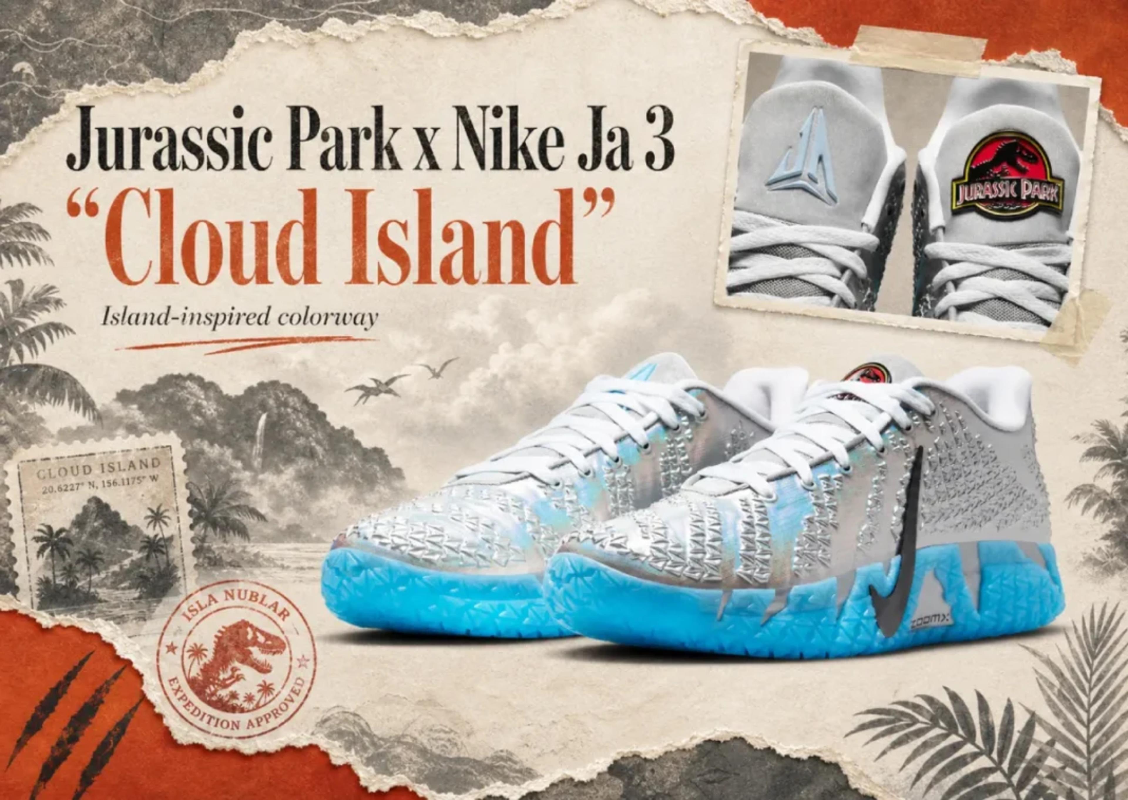 Jurassic Park x Nike Ja 3 Cloud Island