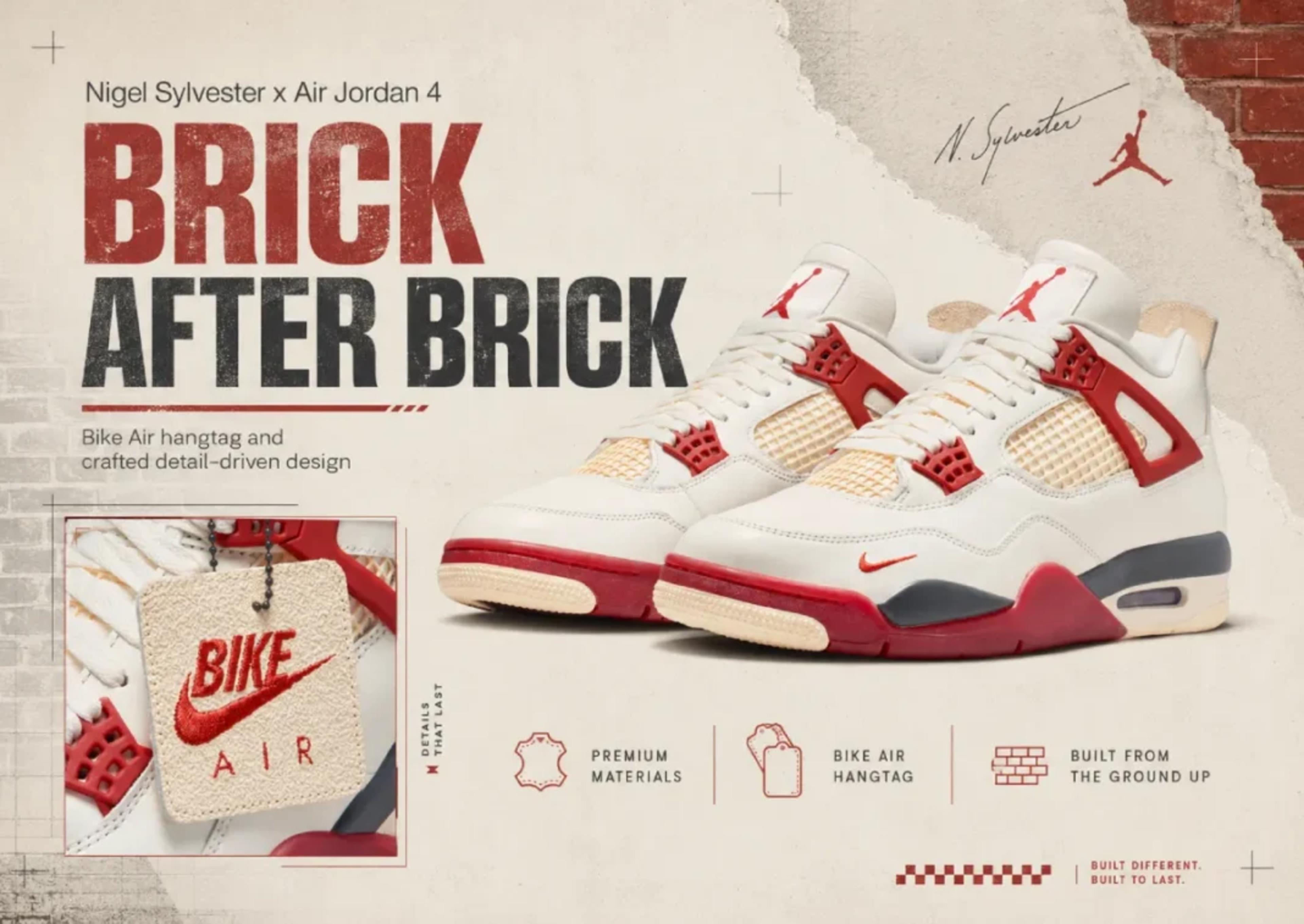 Nigel Sylvester x Air Jordan 4 "Brick After Brick"
