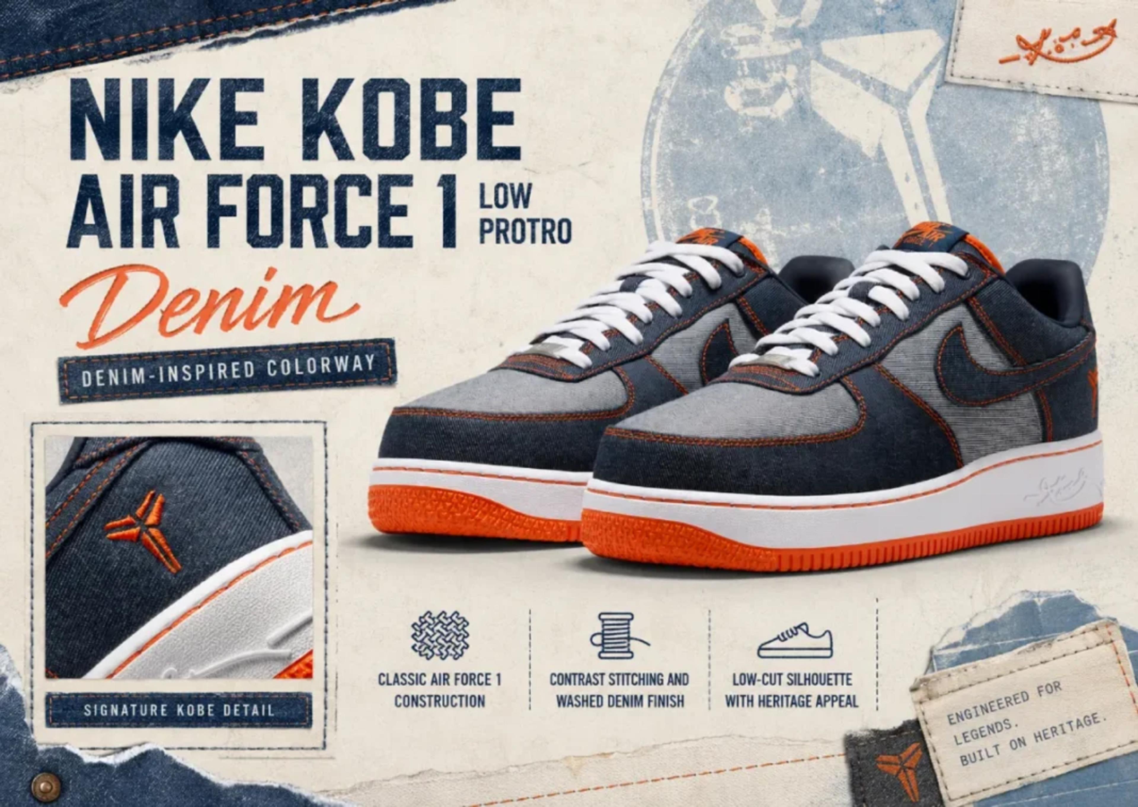 Nike Kobe Air Force 1 Low Protro "Denim"