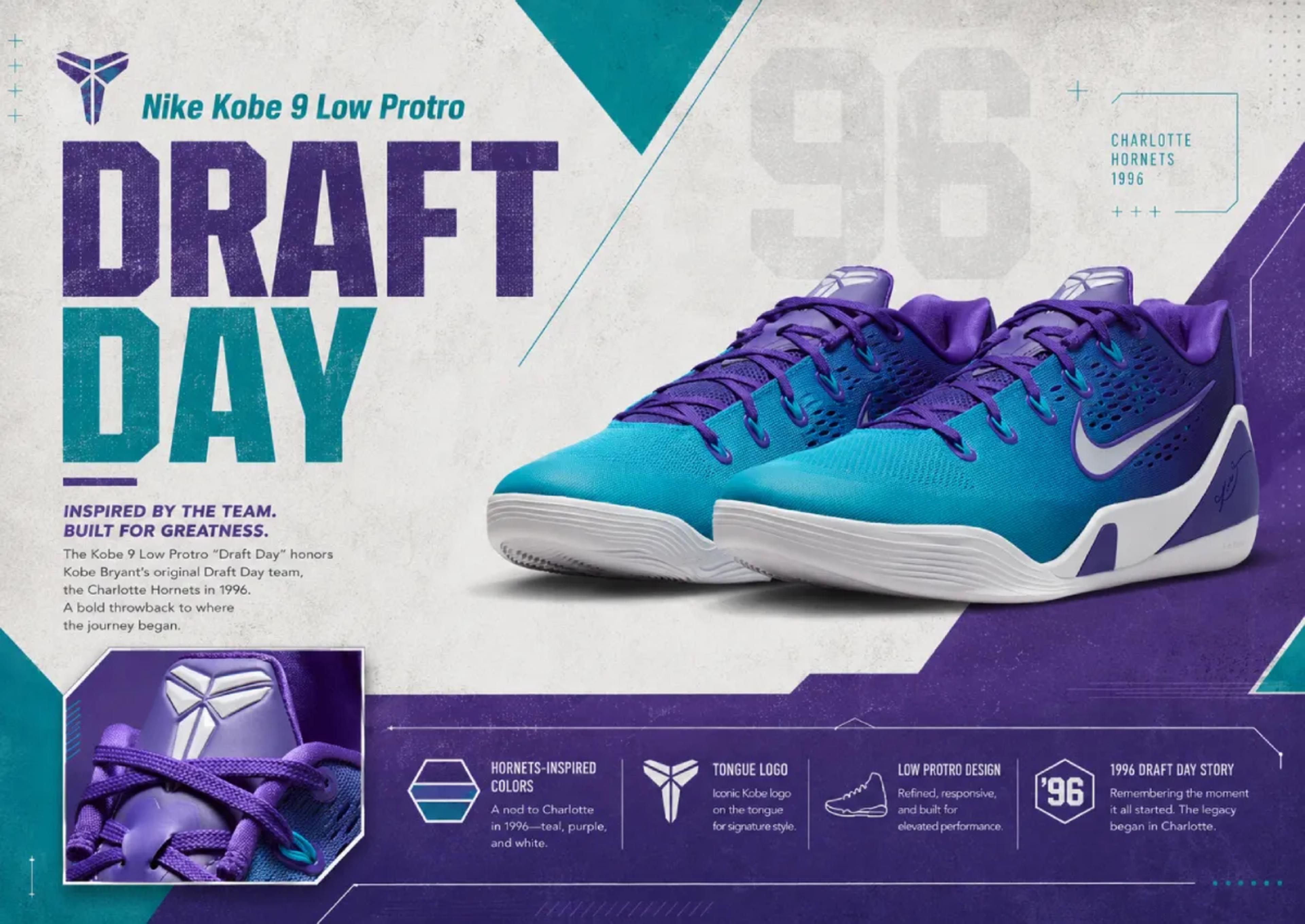Nike Kobe 9 Elite Low EM Protro "Draft Day"