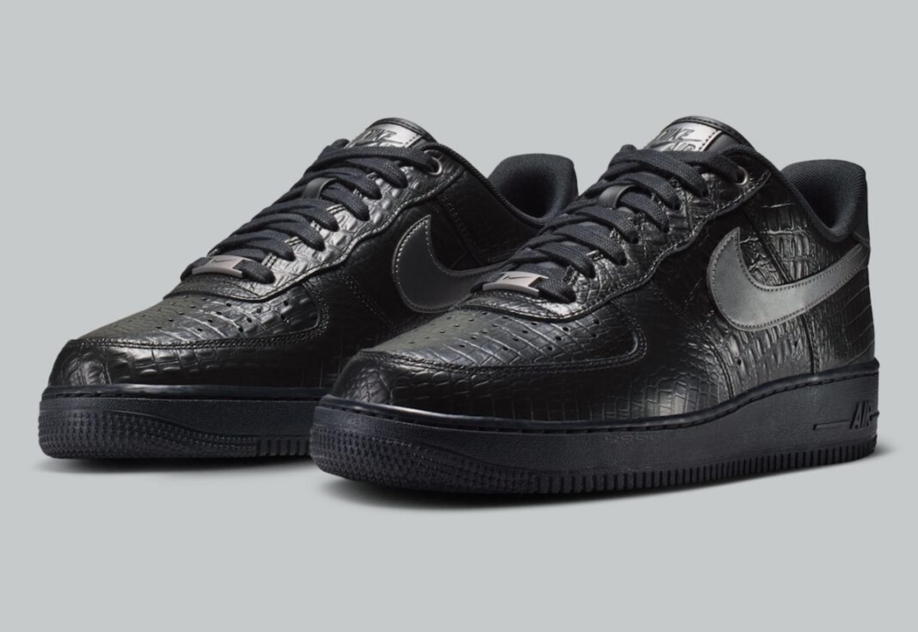 Nike Air Force 1 Low "Triple Black Croc"