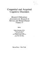 Cover of Cognitive Disorders in the Elderly