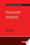 Cover of Discourse Analysis