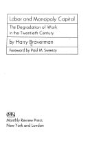 Cover of Labor and Monopoly Capital