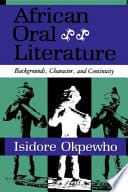 Cover of Oral Traditions in African Literature
