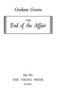 Cover of The End of the Affair