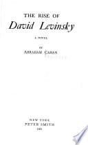 Cover of The Rise of David Levinsky
