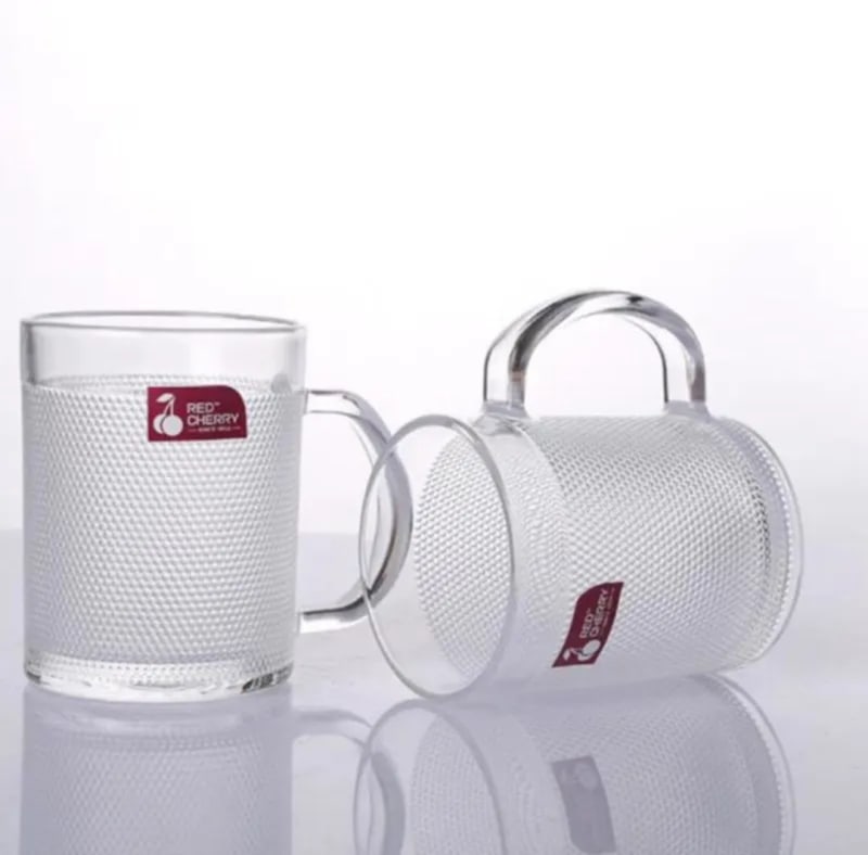 red cherry Glass Mug