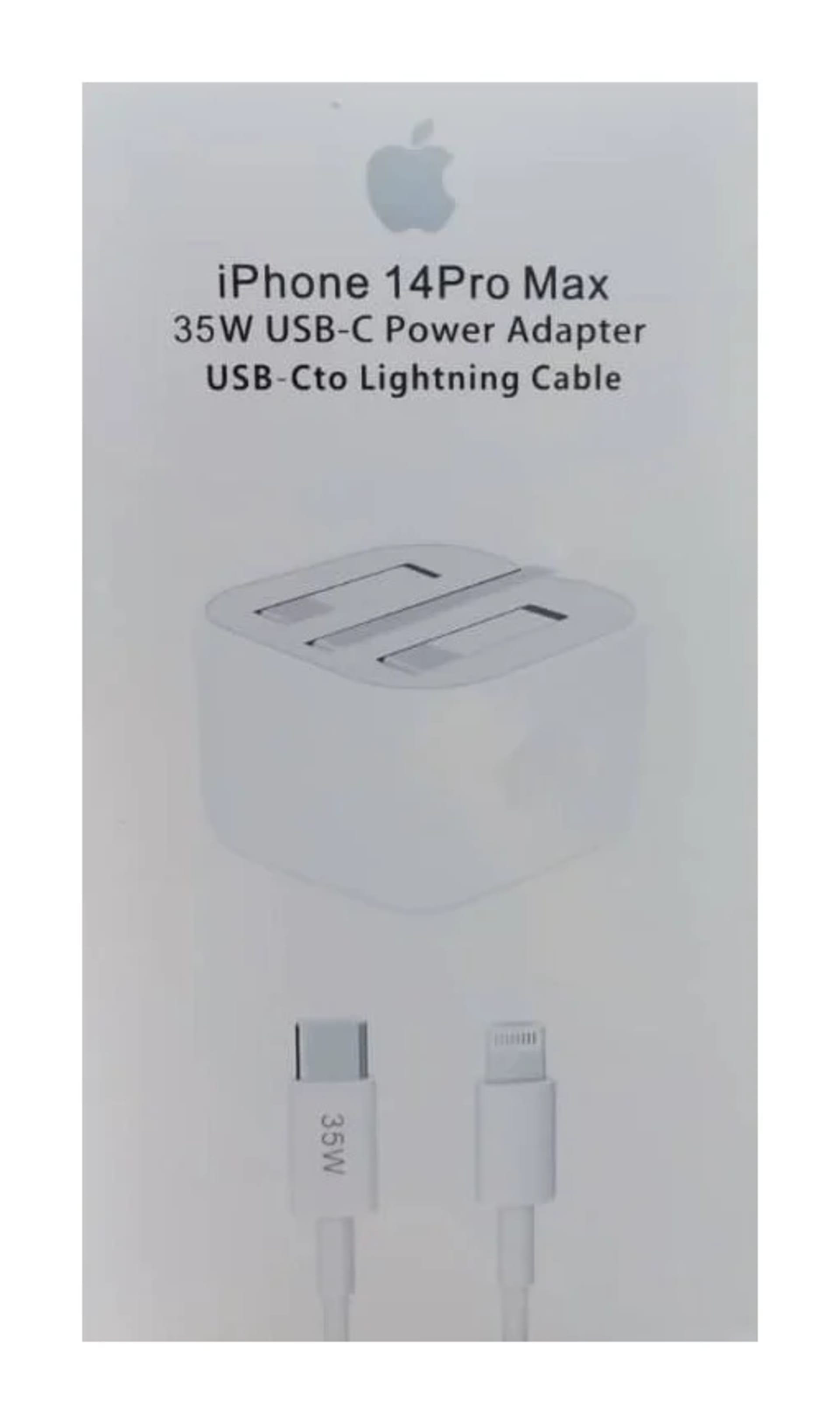Apple 35W Dual USB-C Port Power Adapter.