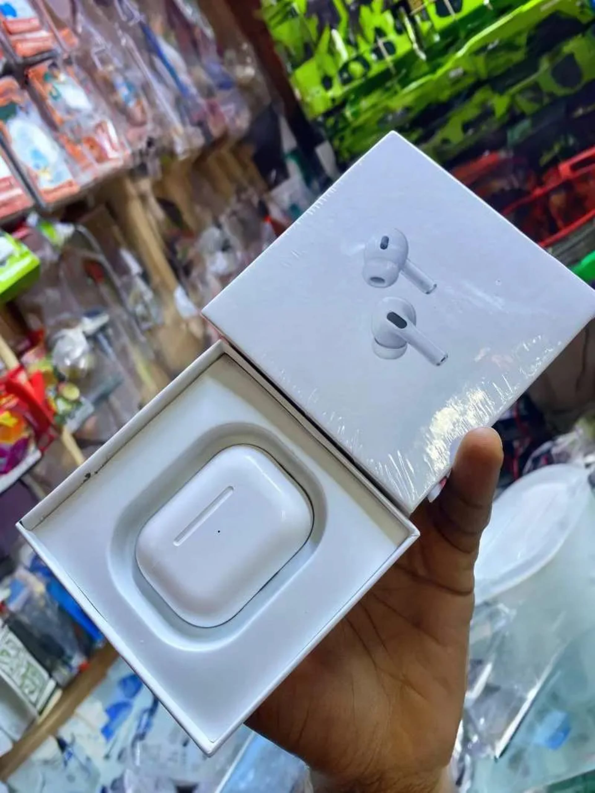 AirPods Pro wireless earbuds. 
