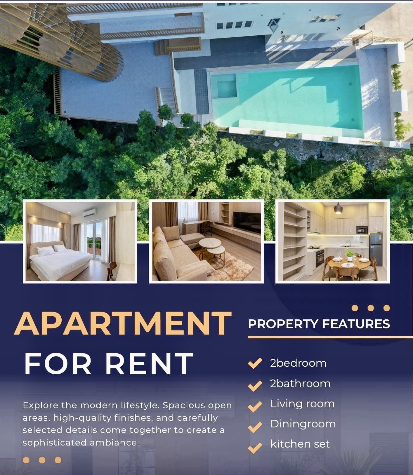 2 Bedroom Luxury Apartment in Vientiane