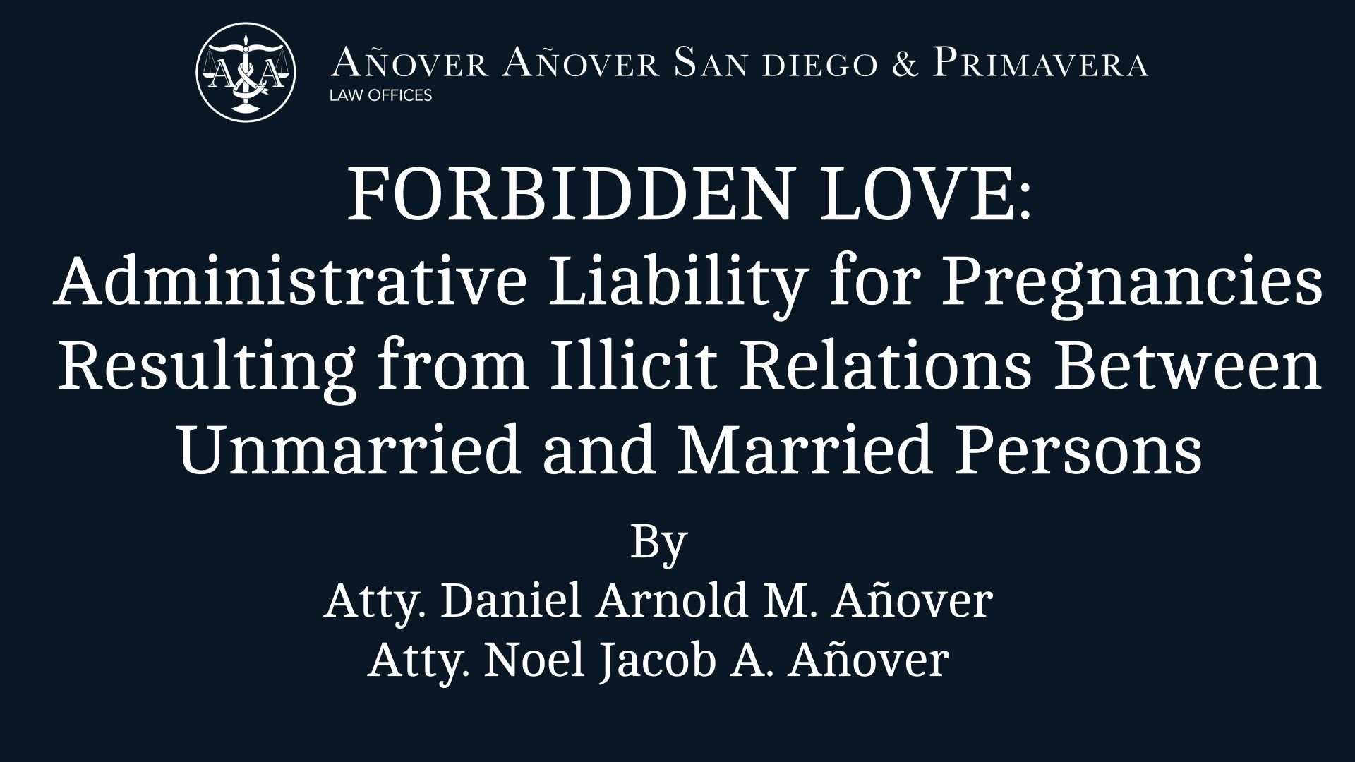FORBIDDEN LOVE:  ADMINISTRATIVE LIABILITY FOR PREGNANCIES RESULTING FROM ILLICIT RELATIONS BETWEEN UNMARRIED AND MARRIED PERSONS