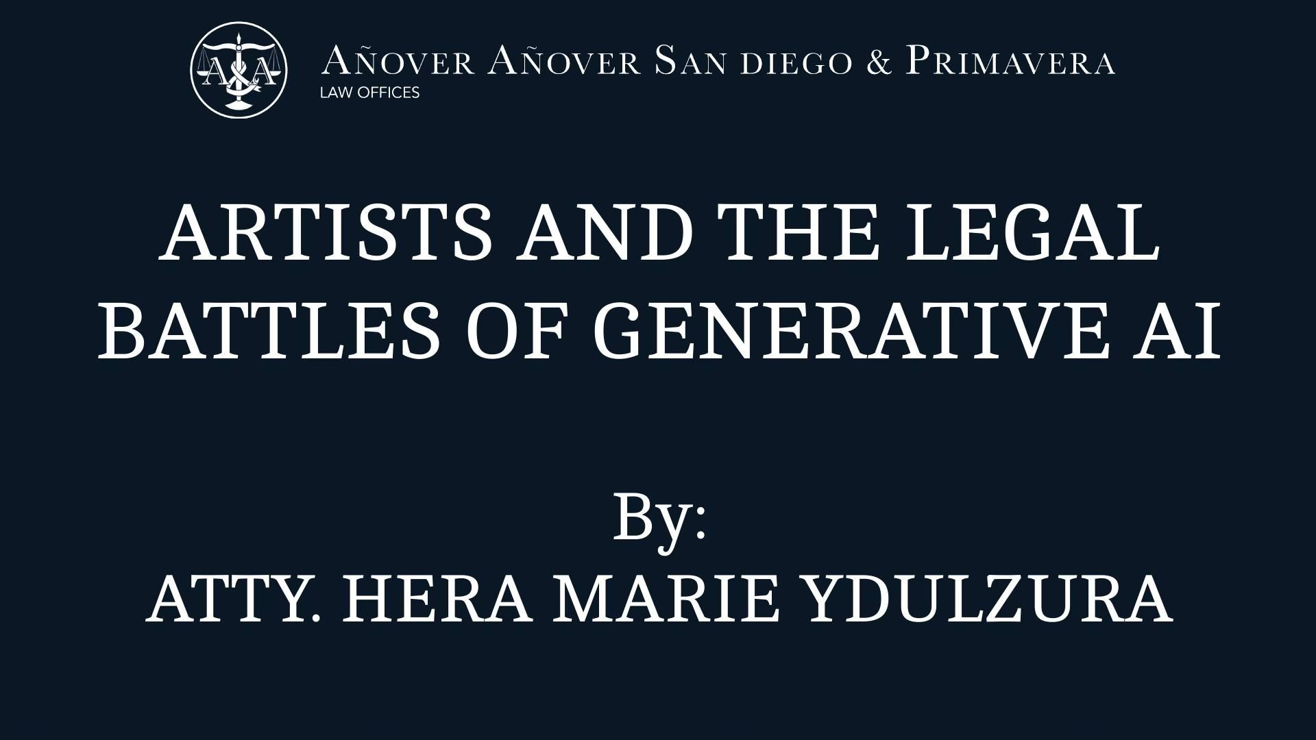 Artists and the Legal Battles of Generative AI