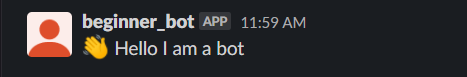 slack bot message