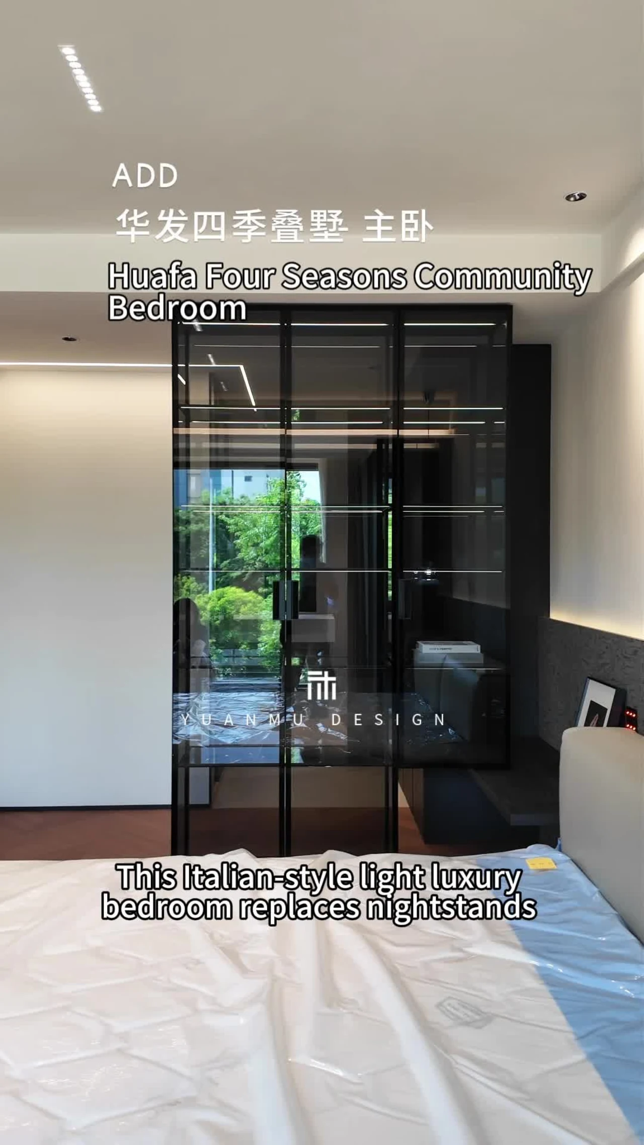 Light luxury style bedroom cabinet