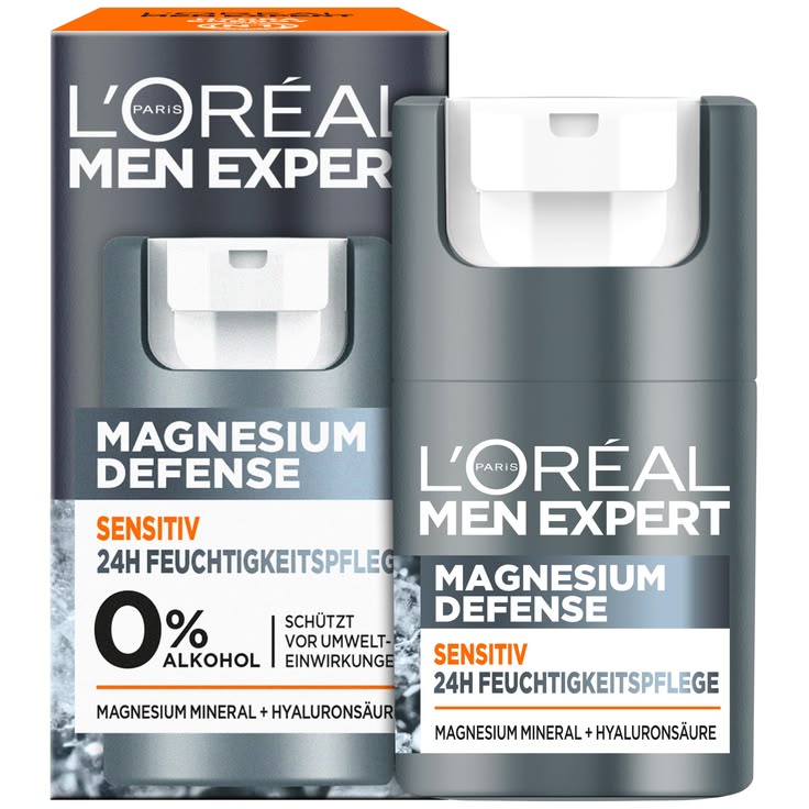 Loreal Paris Men Expert Magnesium Defence 24H Moisturiser (0% Alcohol) 50ml