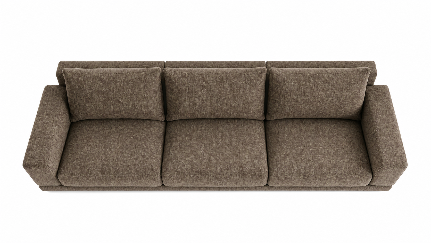 VELTRANO Luxury Sofa in Warm Taupe Bouclé Fabric with Matte Black MS Legs by MERAKI — view 11