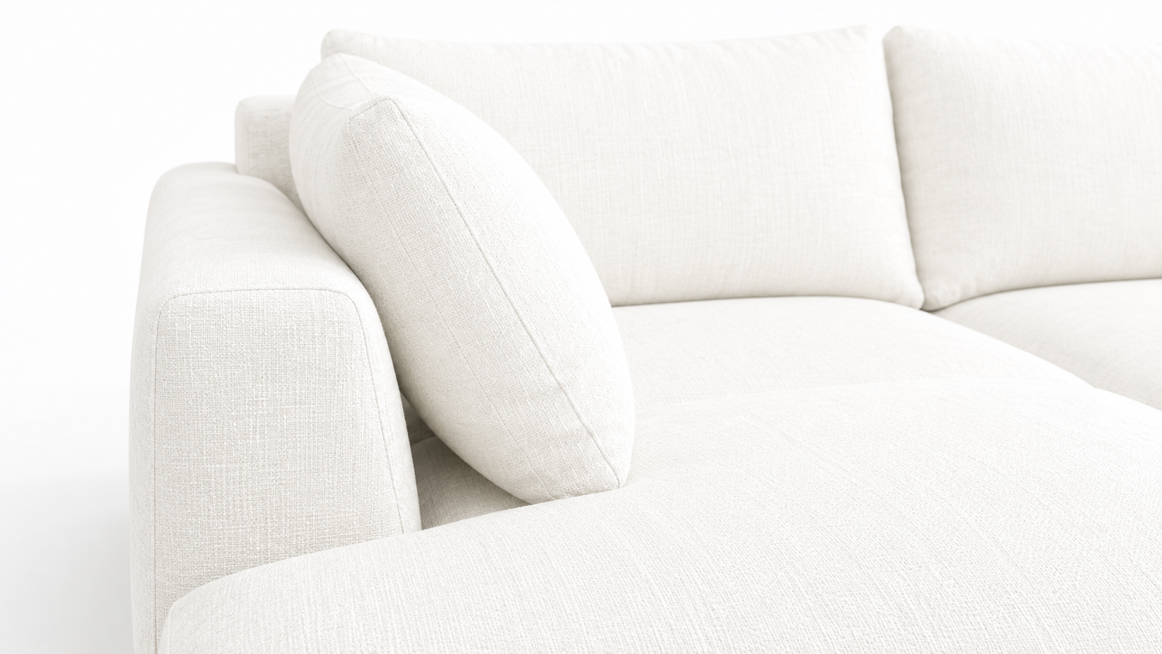 ZAVERO Luxury Modern L-Shaped Modular Sofa with Warm Taupe Performance Fabric and Matte Black MS Legs by MERAKI — view 4