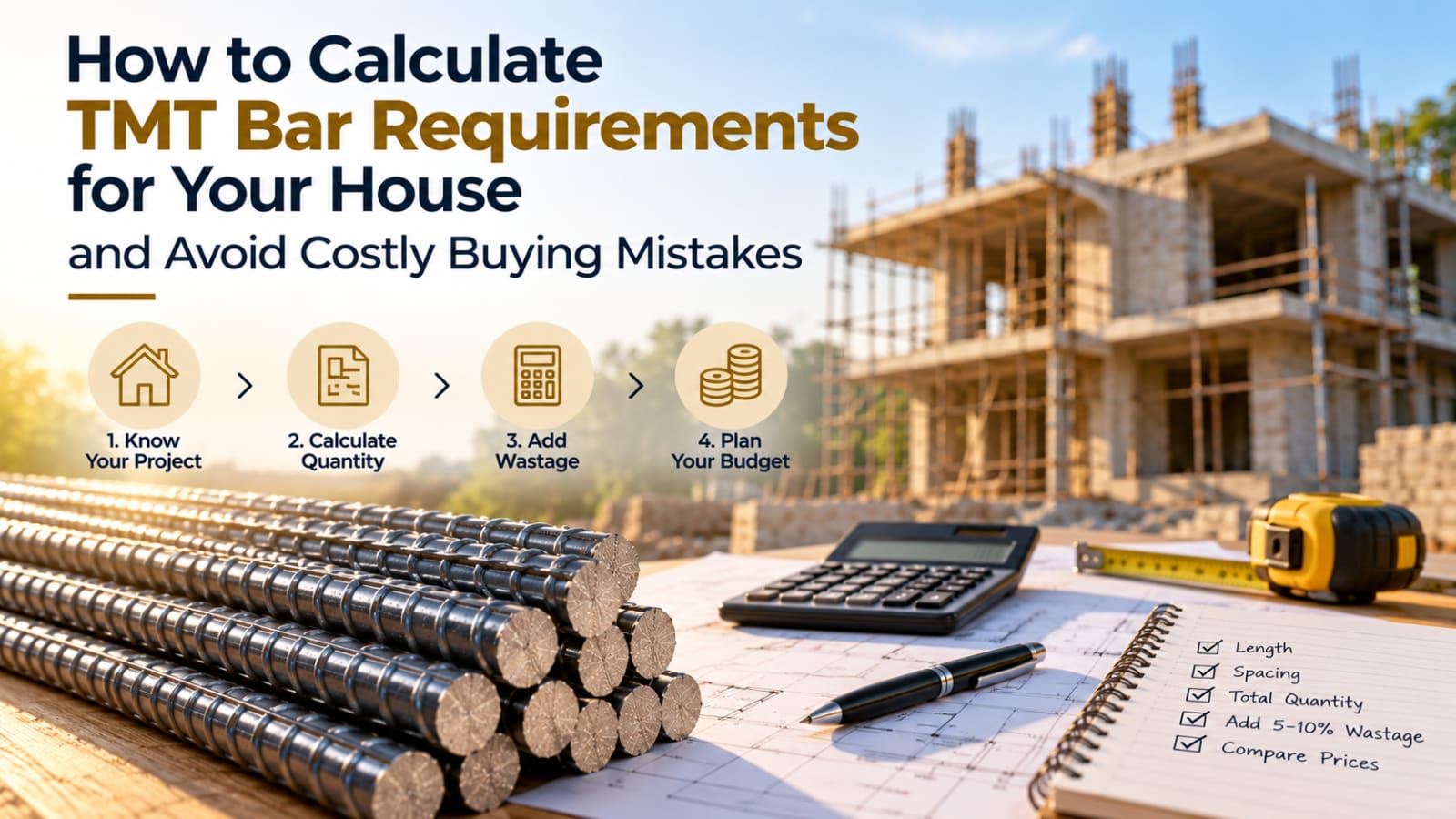 How to Calculate TMT Bar Requirements for Your House and Avoid Costly Buying Mistakes