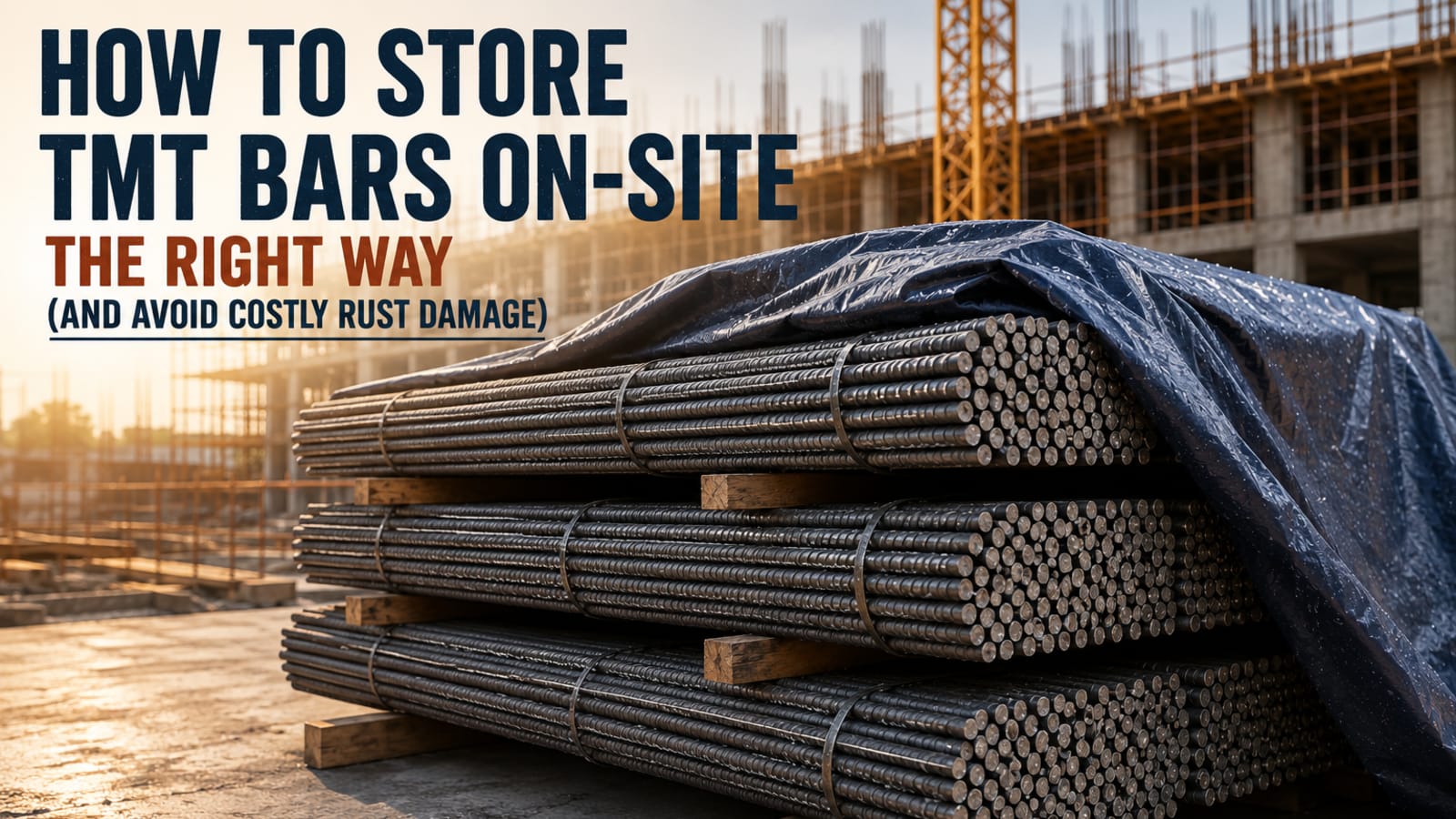 How to Store TMT Bars On-Site the Right Way (And Avoid Costly Rust Damage)