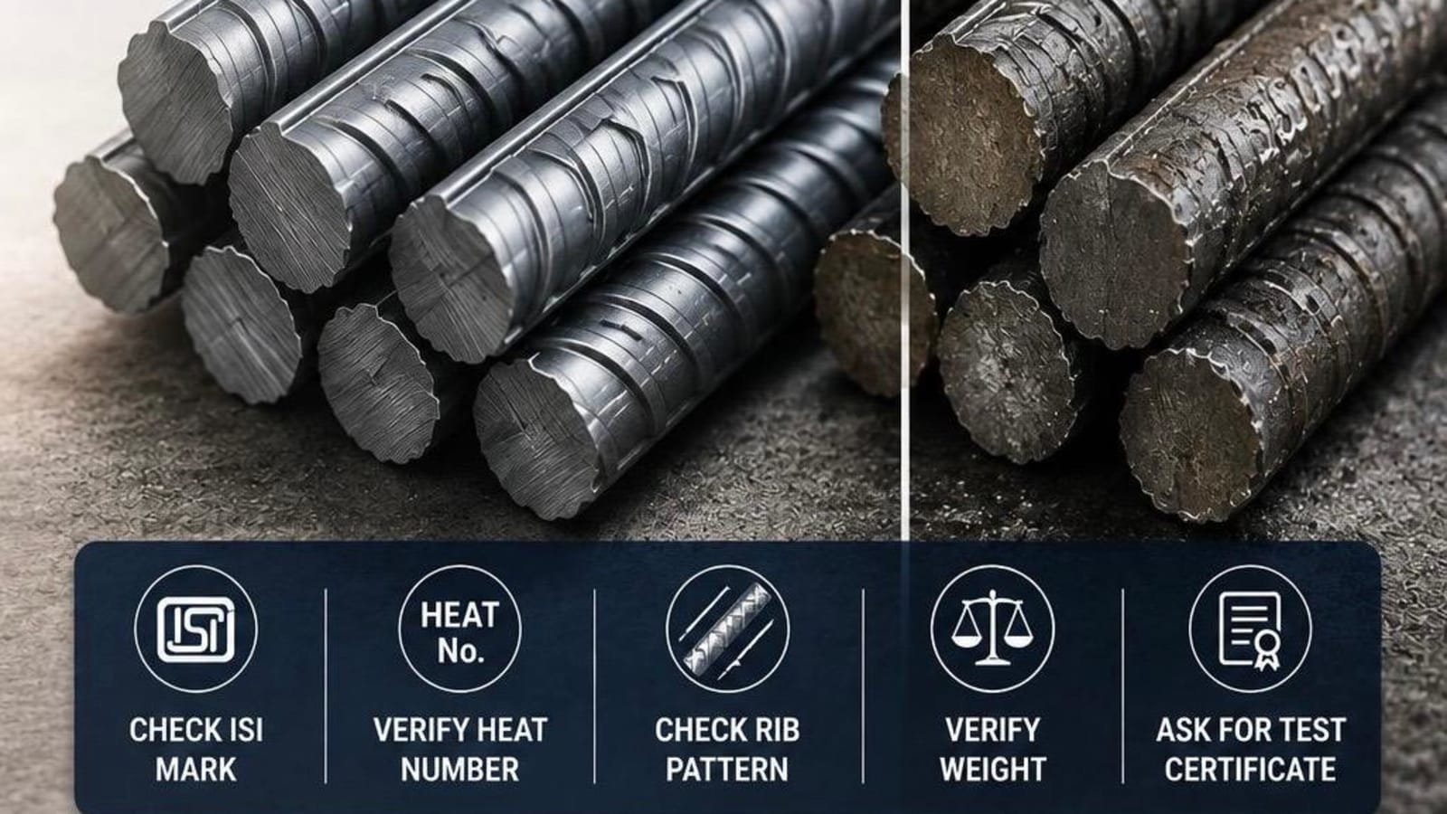 How to Spot Duplicate or Counterfeit TMT Bars Before You Buy