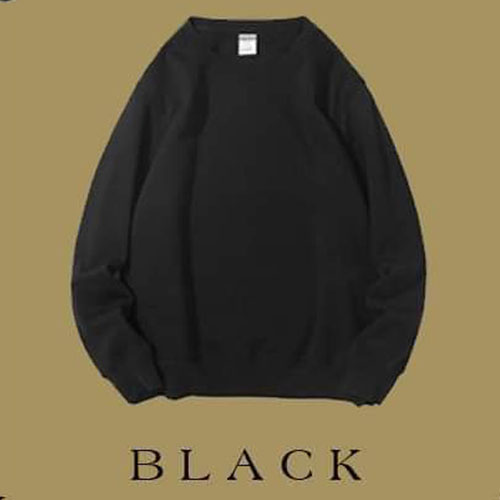 260gsm sweatshirt m black embroider