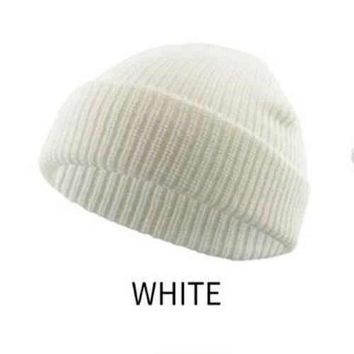 beanie hat embroidered white