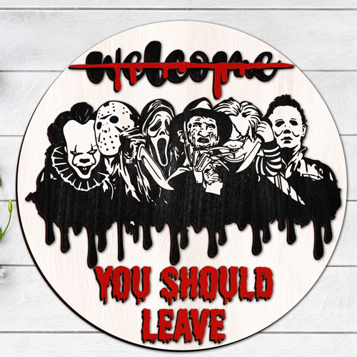 woden sign 2 layer custom size 6 inch