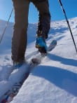 Explore the Two Thumb Range feature image - Ski touring through fresh powder snow near Rex Simpson Hut in the Two Thumb Range