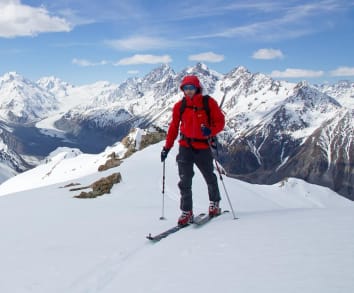 New Zealand's Best Glacier Touring & Ski Mountaineering - Ski Mount Cook Range - Ski Mountaineering - skinning up Ball Ridge 13