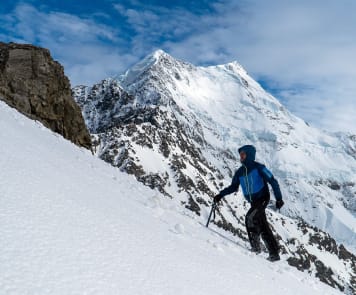 Mountaineering & Climbing Instruction Courses - Introductory Mountaineering Course - Learn crampon and ice axe skills on a beginner mountaineering course at Caroline Hut, Aoraki Mount Cook National Park 4