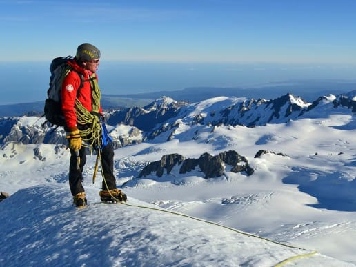 New Zealand Alpine Climbing, Mountaineering Instruction & Guided Ascents - Guided Alpine Ascents in New Zealand - Mount Tasman - Lendenfeld Peak - summit views over Fox Glacier - Lendenfeld Peak - summit views over Fox Glacier 3
