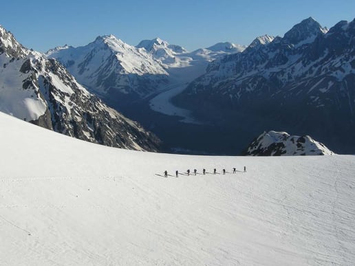 New Zealand Alpine Hikes, Trekking & Snowshoeing - New Zealand Alpine Treks & Hikes - Ball Pass Summit Trek - Ball Pass - Ball Glacier, Tasman Valley - Ball Pass - Ball Glacier, Tasman Valley