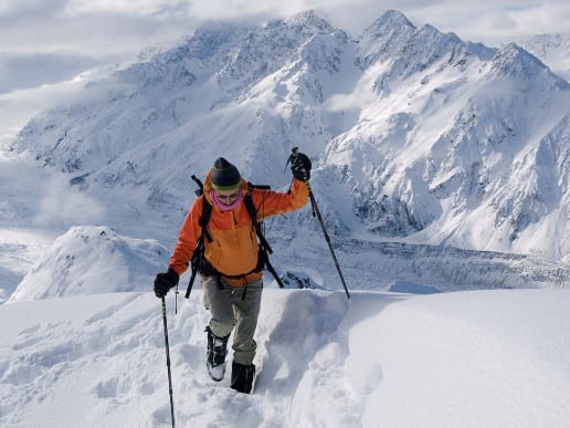 New Zealand Alpine Hikes, Trekking & Snowshoeing - New Zealand Snowshoe Hikes & Winter Treks - Aoraki Mount Cook Snowshoe Mountaineering - Snowshoeing - Ball Ridge - Snowshoeing - Ball Ridge 3