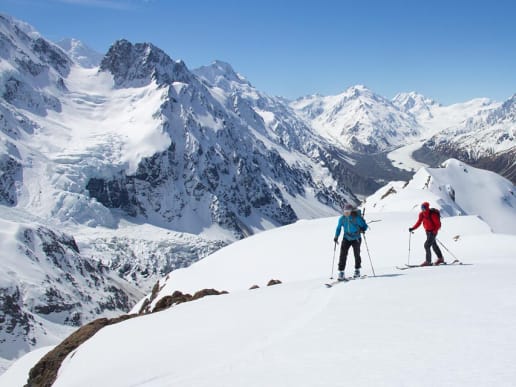 New Zealand Backcountry Skiing & Split-boarding - New Zealand's Best Glacier Touring & Ski Mountaineering - Ski Mount Cook Range - Ski Mountaineering - skinning up Ball Ridge - Ski Mountaineering - skinning up Ball Ridge 5