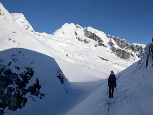 New Zealand Alpine Climbing, Mountaineering Instruction & Guided Ascents - Guided Alpine Ascents in New Zealand - Mount Sefton - Mount Sefton - view of the route through Welcome Pass - Mount Sefton - view of the route through Welcome Pass 6