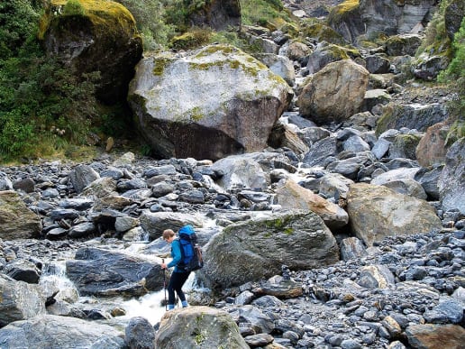 New Zealand Alpine Hikes, Trekking & Snowshoeing - Trans-Alpine Crossings & Traverses - Fitzgerald Pass Crossing - Copland Pass, West Coast river crossings - Copland Pass, West Coast river crossings 6
