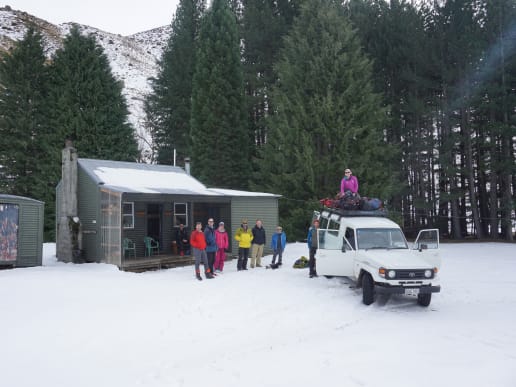 New Zealand Alpine Hikes, Trekking & Snowshoeing - New Zealand Snowshoe Hikes & Winter Treks - Cass Valley Snowshoeing - 4WD access is a fun and much better option compared with heli access – cheaper and lower carbon emissions - Cass Valley Snowshoeing – 4WD adventures, Lake Tekapo 8