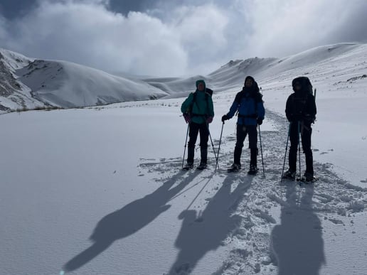 New Zealand Alpine Hikes, Trekking & Snowshoeing - New Zealand Snowshoe Hikes & Winter Treks - Snowshoe Heli-Hikes - Snowshoeing in the Two Thumb Range near Lake Tekapo - Snowshoeing in the Two Thumb Range near Lake Tekapo 5