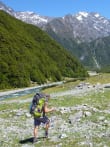 Highlights of Our Track & Raft Trips feature image - Hiking up the Huxley Valley to Brodrick Hut