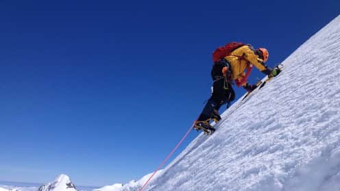 Specialized Alpine Climbing Instruction Course |  - Front-pointing on crampons, Hochstetter Dome, Southern Alps 1