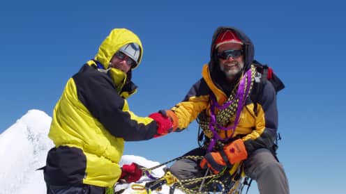  No Ordinary Feet | Climbing Aoraki with double-amputee Phil Doole - Phil Doole and Gottlieb Braun-Elwert on the summit of Aoraki Mount Cook 1