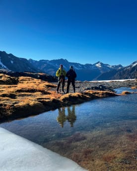 Articles - Pushing Limits and Finding Joy in the New Zealand Alps - Participants of the Test Your Limits 2024 New Zealand expedition on Brodrick Pass