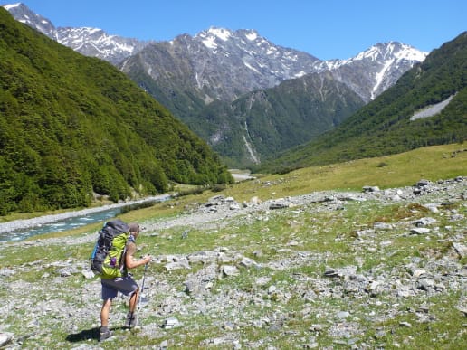 New Zealand Alpine Hikes, Trekking & Snowshoeing - New Zealand Trek & Raft Adventures - Brodrick Pass - Landsborough Trek & Raft - Brodrick Pass - Huxley Forks - Brodrick Pass - Huxley Forks 4