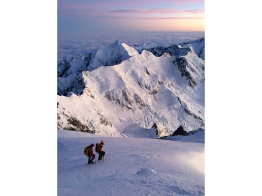 New Zealand Alpine Climbing, Mountaineering Instruction & Guided Ascents - Guided Alpine Ascents in New Zealand - Aoraki Mount Cook - Aoraki Mount Cook - view north to Mount Tasman - Aoraki Mount Cook - view north to Mount Tasman 3