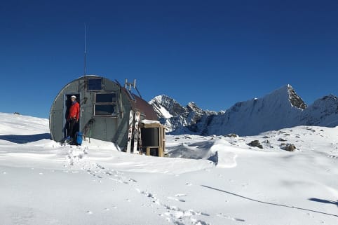 Venue: Barron Saddle Hut (summer) - Barron Saddle Hut, Mueller Glacier, Aoraki Mount Cook National Park