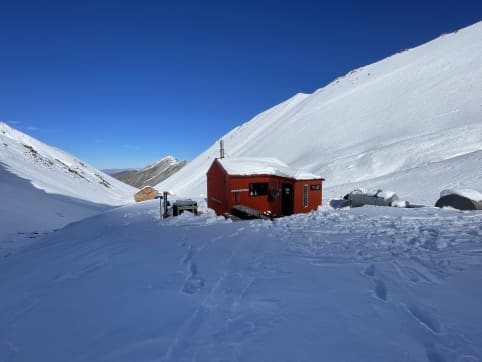 Venue: O'Leary's Hut (winter) - O'Leary's Hut, Glenmore Station, Cass Valley, Lake Tekapo - winter conditions