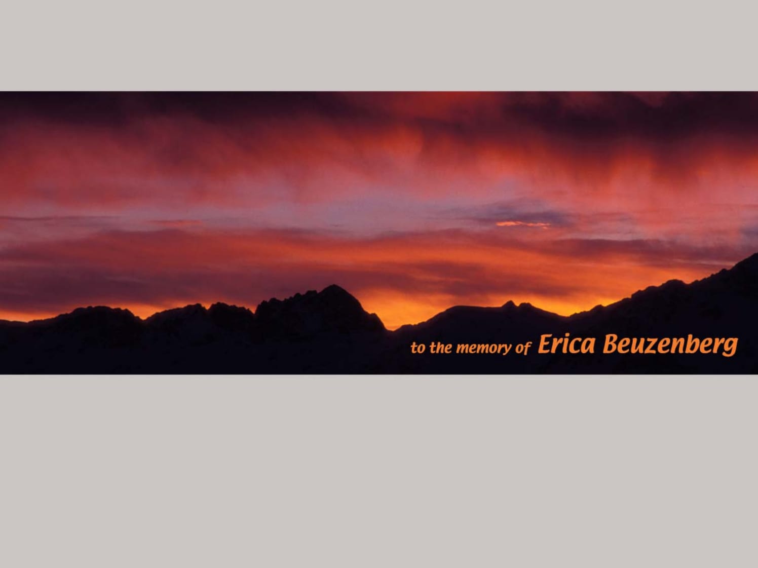Presentation: Moving on a rope - Dedicated to the memory of Erica Beuzenberg