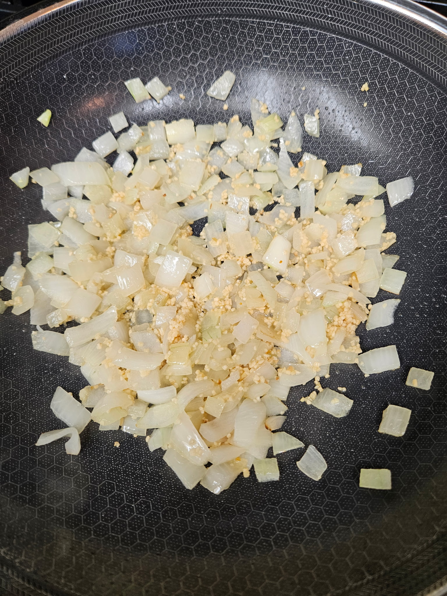 Saute onion and garlic